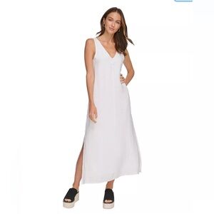 DKNY White Linen Dress